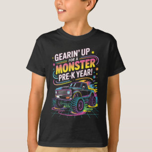 Back To School Preschool Pre-k Monster Truck First T-Shirt