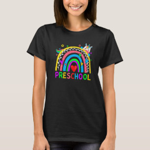 Back To School Preschool Rainbow Unicorn Teacher K T-Shirt
