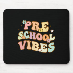 Back To School Preschool Vibes Retro Student Teach Mouse Pad