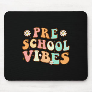 Back To School Preschool Vibes Retro Teacher Nurse Mouse Pad