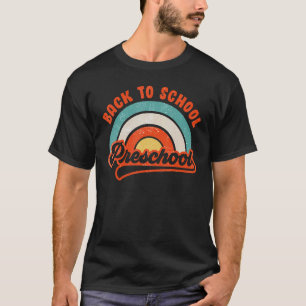 Back To School Preschool Vintage Rainbow Student & T-Shirt