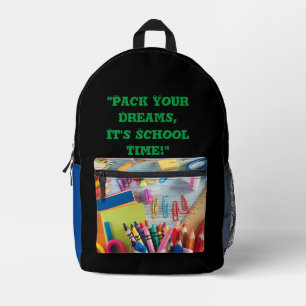Back To School Print Cut Sew Backpack