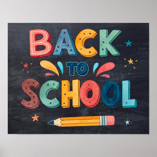 Back to School Printable Poster Sign (Front)