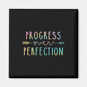 Back To School Progress Over Perfection Motivation Magnet