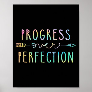 Back To School Progress Over Perfection Motivation Poster
