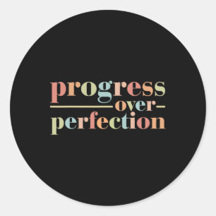 Back To School Progress Over Perfection Vintage Te Classic Round Sticker