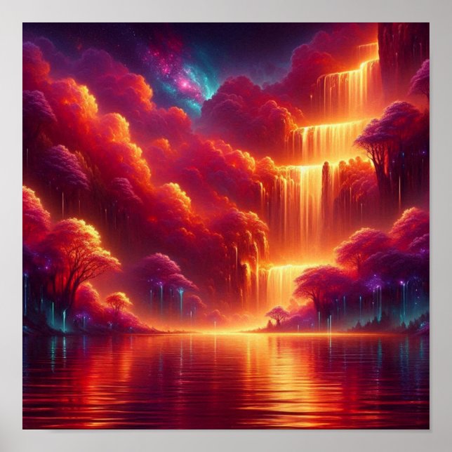 Back to School Radiant Crimson Sky Poster (Front)