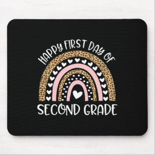 Back To School Rainbow Happy First Day Of Second G Mouse Pad