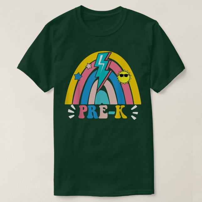 Back To School Rainbow Prek Teacher Student Kids  T-Shirt (Design Front)