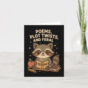 Back To School Reading Teacher Racoon Poem Plot T Card
