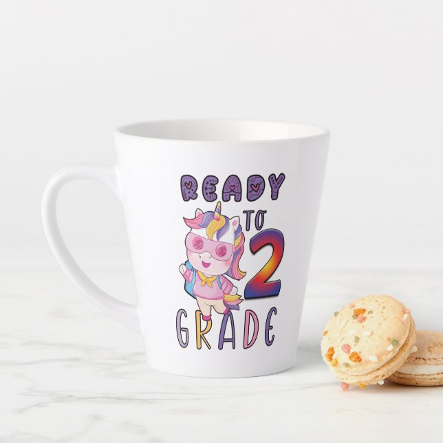 Back To School, Ready To 2Th Grade Latte Mug (In Situ)