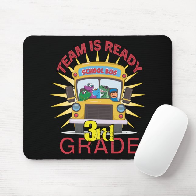 Back To School, Ready To 3rd Grade Mouse Pad (With Mouse)