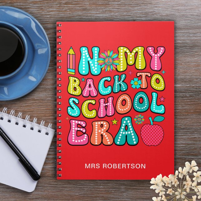 Back to school red teacher spiral notebook (Creator Uploaded)