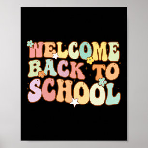 Back To School Retro First Day Of School Teacher  Poster
