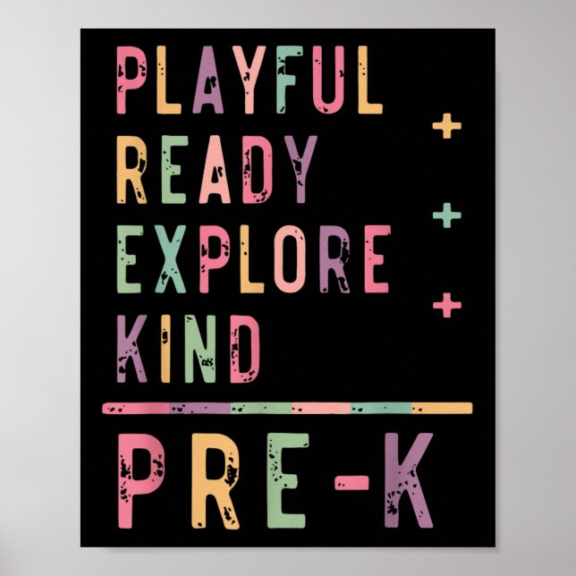Back To School Retro Playful Ready Explore Kind Pr Poster (Front)