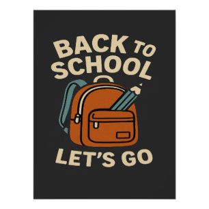 Back to School Retro students teachers and parents Poster
