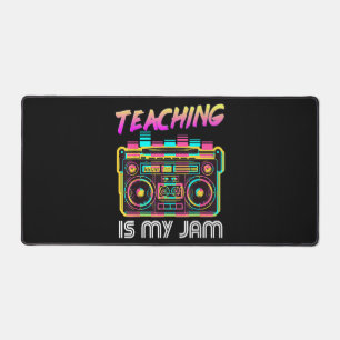 Back to School Retro Teaching is My Jam 80s Desk Mat