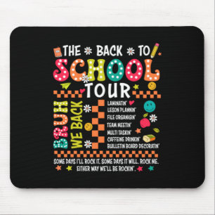 Back To School Retro The Teacher Tour Kindergarten Mouse Pad