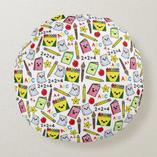 Back To School Round Cushion