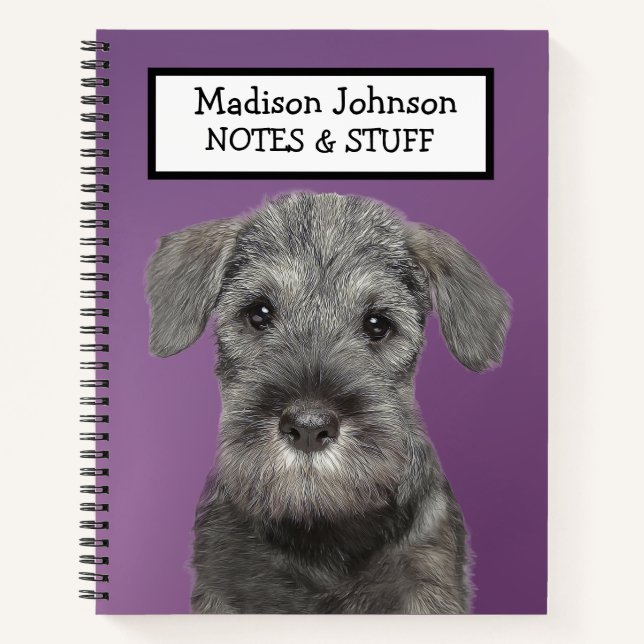 Back to school Schnauzer notebook (Front)