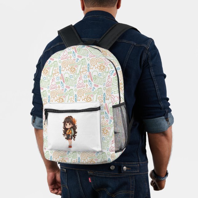 Back to school. School Girl  Printed Backpack (Insitu (Model))