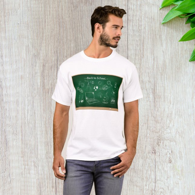 Back to School Science Chalkboard Education  T-Shirt (Creator Uploaded)