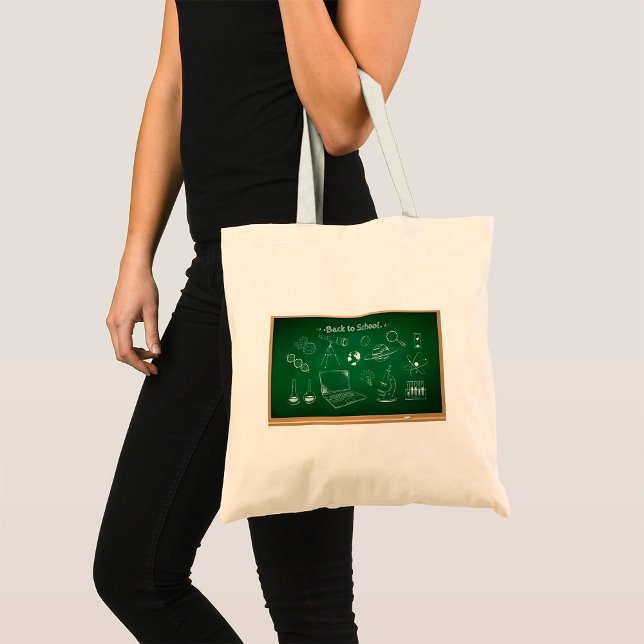 Back to School Science Chalkboard Education  Tote Bag (Creator Uploaded)