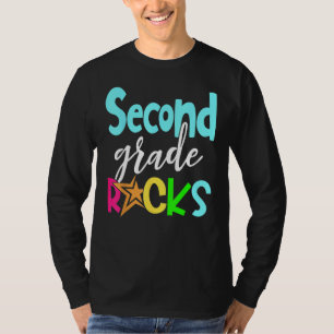 Back To School Second 2nd Grade Rocks Boys Girls K T-Shirt