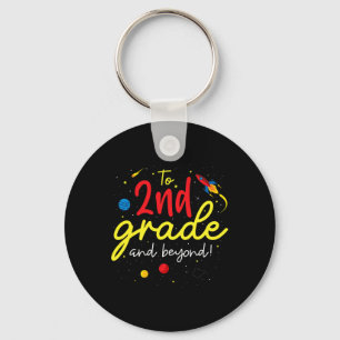 Back to School Second Grade Boy Girl Space 2nd Gra Key Ring