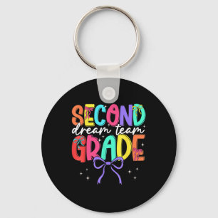 Back To School Second Grade Dream Team Teacher Wom Key Ring