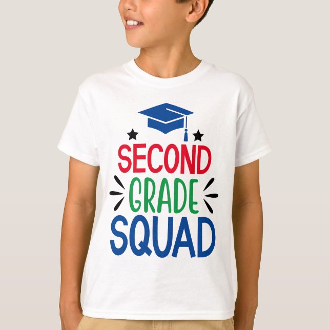 Back to School: Second Grade Squad T-Shirt (Front)