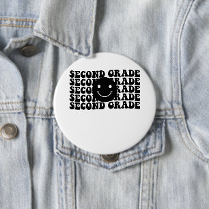 Back to School Second Grade Teacher 10 Cm Round Badge