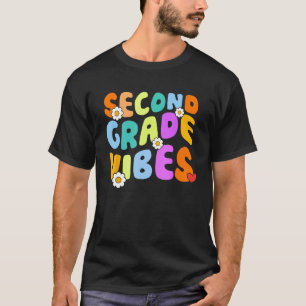 Back To School Second Grade Vibes Student Teacher  T-Shirt