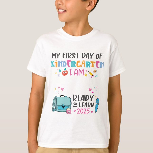 Back to School Shirt for Kids - Kindergarten (Front)