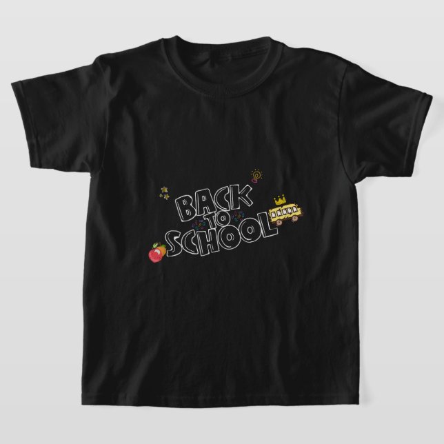 Back to School Shirt Funny School Bus with Crown (Laydown)