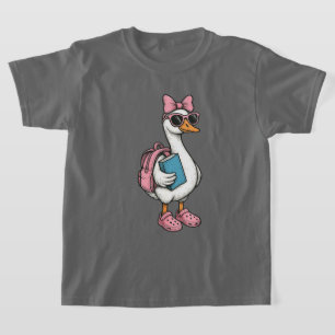 Back To School Silly Goose Girls Kids  T-Shirt