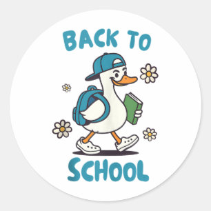 Back To School Silly Goose Silly Gang 1st Day Of S Classic Round Sticker