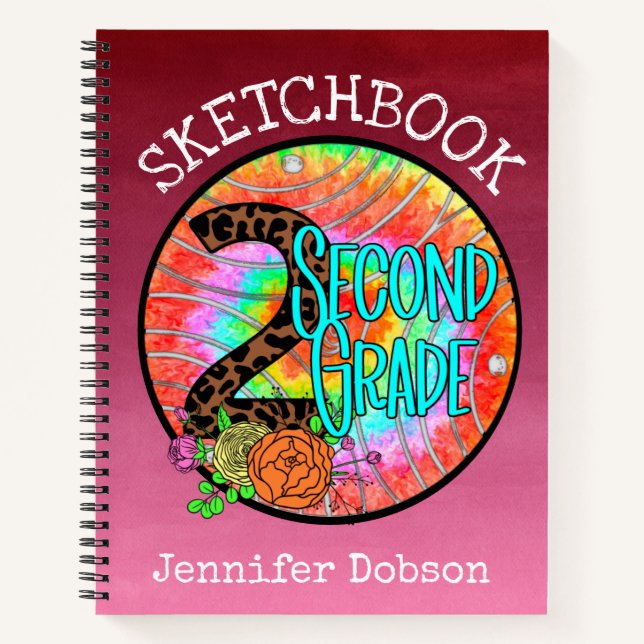 Back to school sketchbook for second grade notebook (Front)