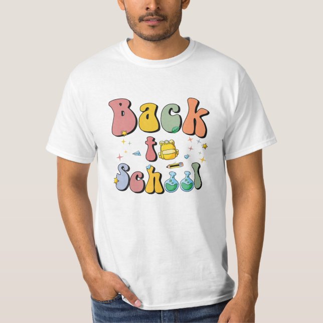 Back To School Smile Face Teach T-Shirt (Front)