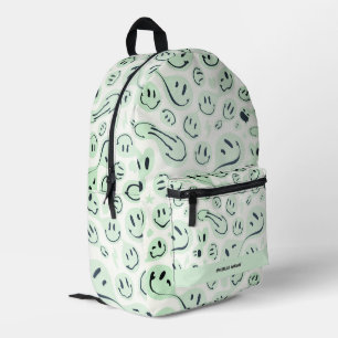 Back to School Smile Green Pastel Modern Printed Backpack