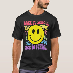 Back To School Smile Happy Face Vintage Teacher &  T-Shirt