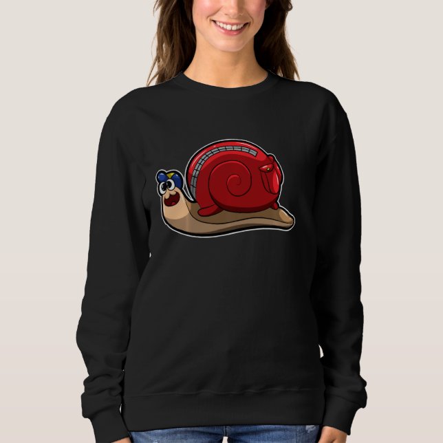 Back To School Snail With Backpack Funny Cute Scho Sweatshirt (Front)