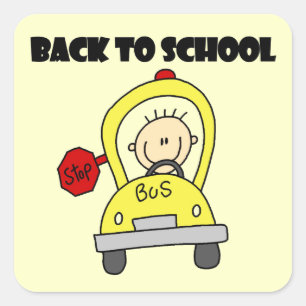 Back to School Square Sticker
