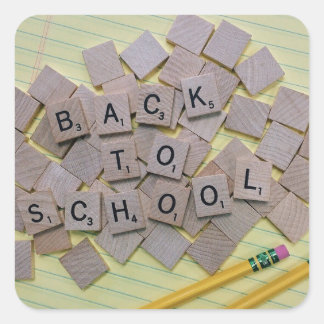 Back To School Square Stickers