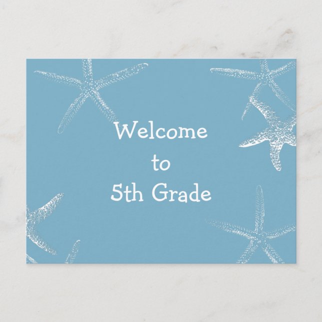 Back to School Starfish Welcome Postcard (Front)