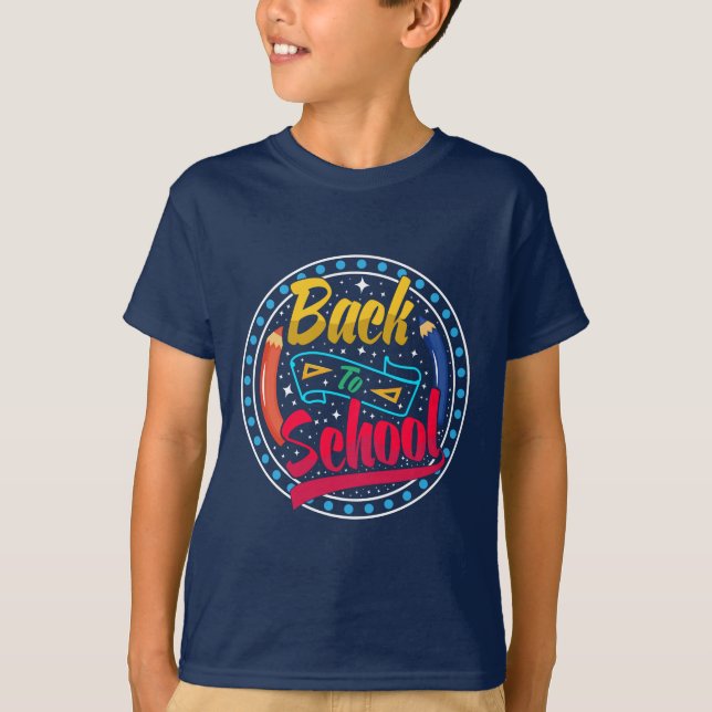 Back to school. Stars and sparkles.  T-Shirt (Front)