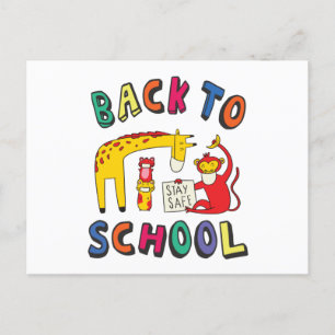 Back to school - Stay Safe Postcard