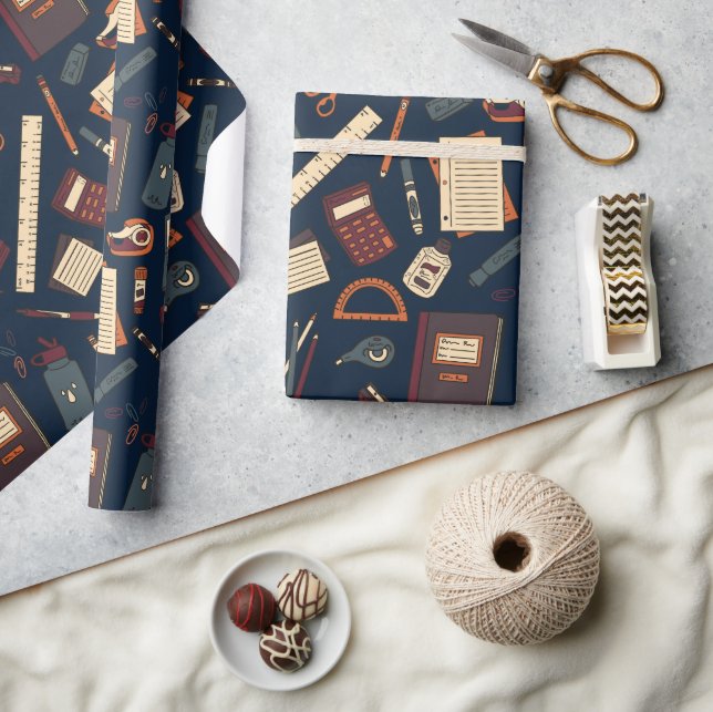 BACK TO SCHOOL - Steampunk Goth Palette (DARK) Wrapping Paper (Crafts)