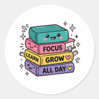 Back to School Stickers | Focus Learn Grow All Day