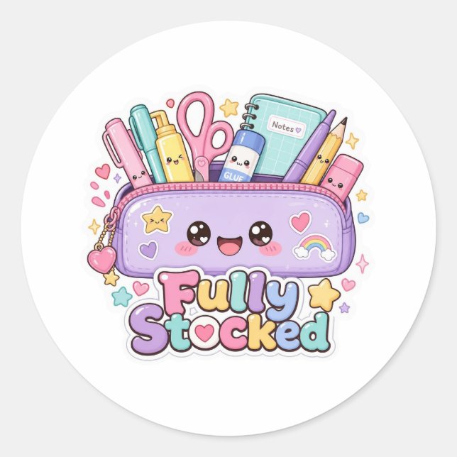 Back to School Stickers | Fully Stocked (Front)